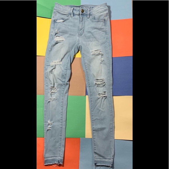 AEO Sateen X High Rise Jegging size 2 - Picture 2 of 9